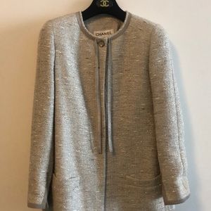Sliver Tweed Chanel Jacket